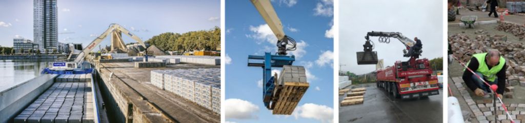 Urban waterway transport and last mile truck operation for construction materials in Brussels